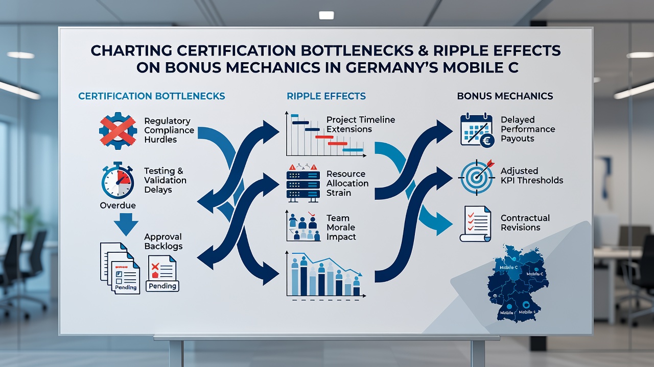 Darstellung der Kettenreaktionen von Zertifizierungsverzögerungen auf Bonusangebote in mobilen Casino-Apps